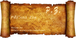 Pócsi Zia névjegykártya